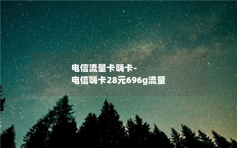 电信流量卡嗨卡-电信嗨卡28元696g流量