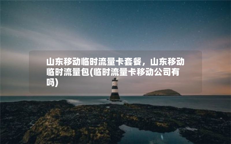 山东移动临时流量卡套餐，山东移动临时流量包(临时流量卡移动公司有吗)