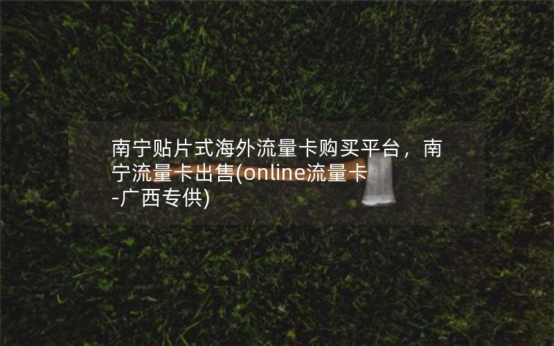 南宁贴片式海外流量卡购买平台，南宁流量卡出售(online流量卡-广西专供)