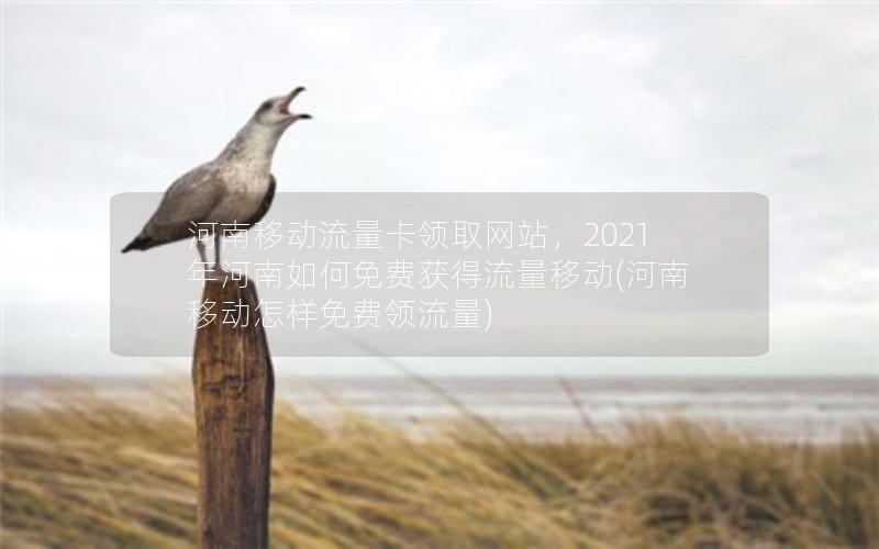 河南移动流量卡领取网站，2021年河南如何免费获得流量移动(河南移动怎样免费领流量)