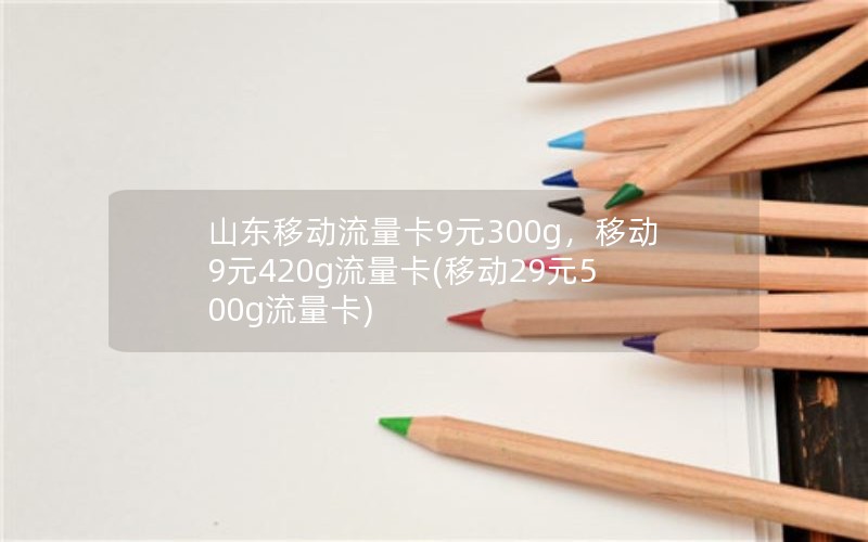 山东移动流量卡9元300g，移动9元420g流量卡(移动29元500g流量卡)