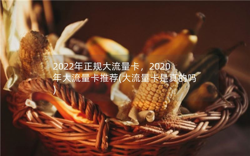 2022年正规大流量卡，2020年大流量卡推荐(大流量卡是真的吗)