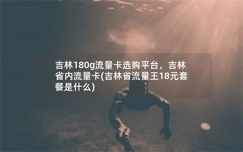 吉林180g流量卡选购平台，吉林省内流量卡(吉林省流量王18元套餐是什么)