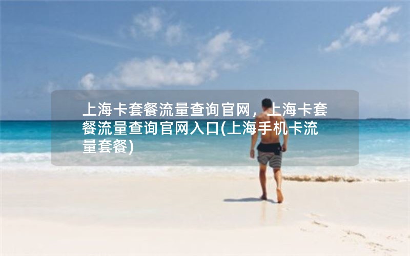 上海卡套餐流量查询官网，上海卡套餐流量查询官网入口(上海手机卡流量套餐)