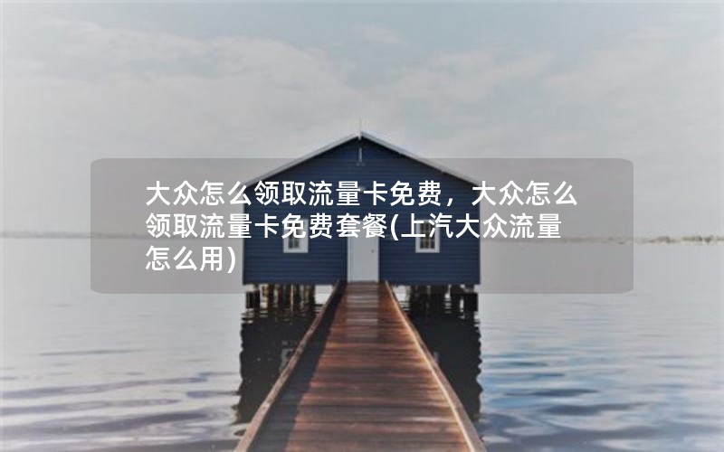 大众怎么领取流量卡免费，大众怎么领取流量卡免费套餐(上汽大众流量怎么用)