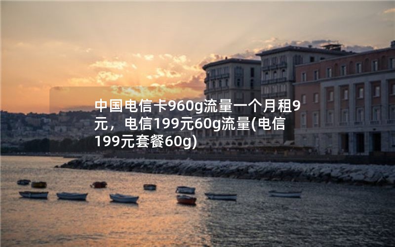 中国电信卡960g流量一个月租9元，电信199元60g流量(电信199元套餐60g)