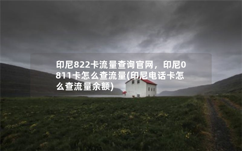 印尼822卡流量查询官网，印尼0811卡怎么查流量(印尼电话卡怎么查流量余额)