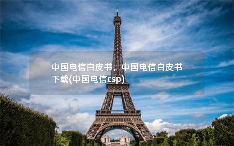 中国电信白皮书，中国电信白皮书 下载(中国电信csp)