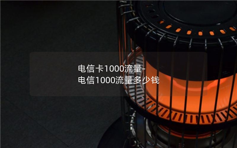 电信卡1000流量-电信1000流量多少钱