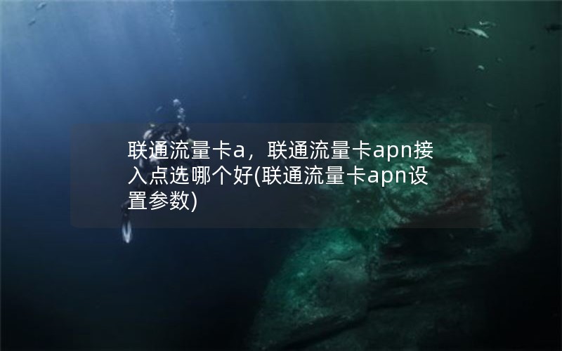 联通流量卡a，联通流量卡apn接入点选哪个好(联通流量卡apn设置参数)