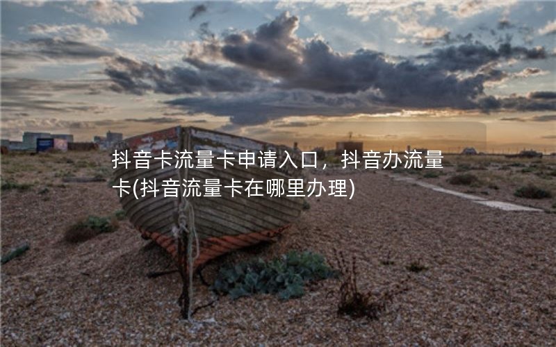 抖音卡流量卡申请入口，抖音办流量卡(抖音流量卡在哪里办理)