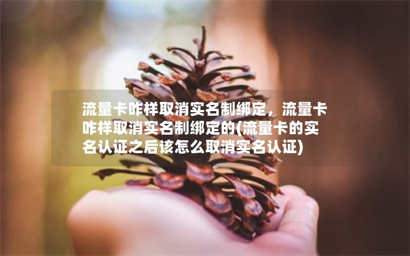 流量卡咋样取消实名制绑定，流量卡咋样取消实名制绑定的(流量卡的实名认证之后该怎么取消实名认证)