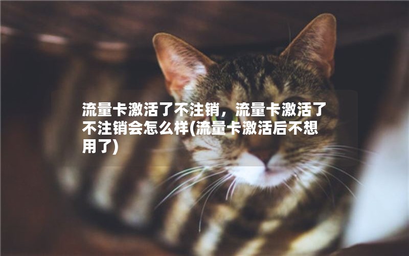 流量卡激活了不注销，流量卡激活了不注销会怎么样(流量卡激活后不想用了)