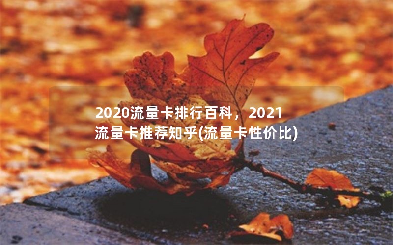 2020流量卡排行百科，2021流量卡推荐知乎(流量卡性价比)