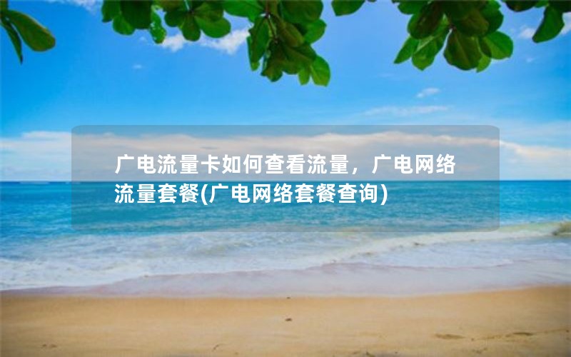 广电流量卡如何查看流量，广电网络流量套餐(广电网络套餐查询)