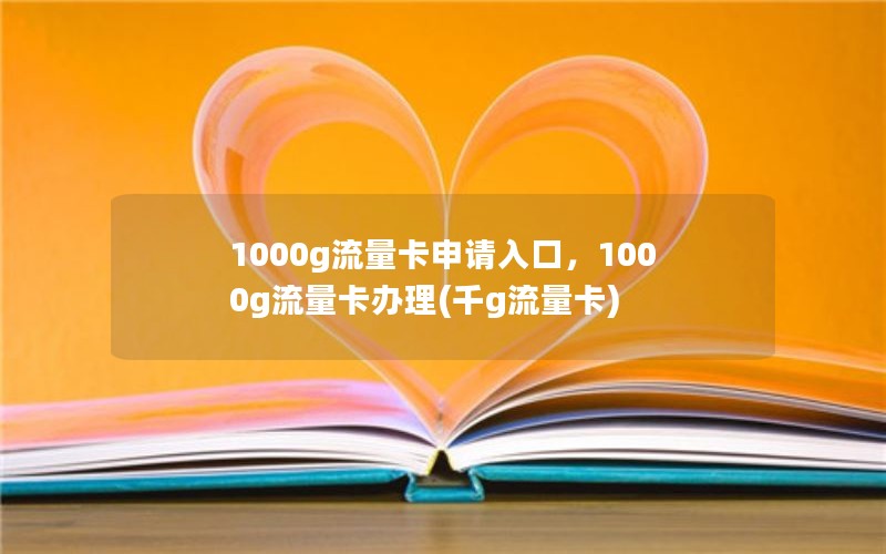 1000g流量卡申请入口，1000g流量卡办理(千g流量卡)