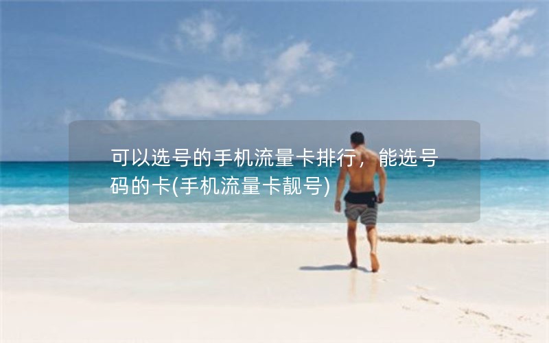 可以选号的手机流量卡排行，能选号码的卡(手机流量卡靓号)