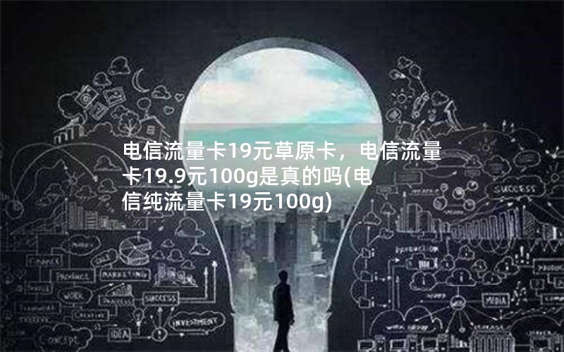 电信流量卡19元草原卡，电信流量卡19.9元100g是真的吗(电信纯流量卡19元100g)