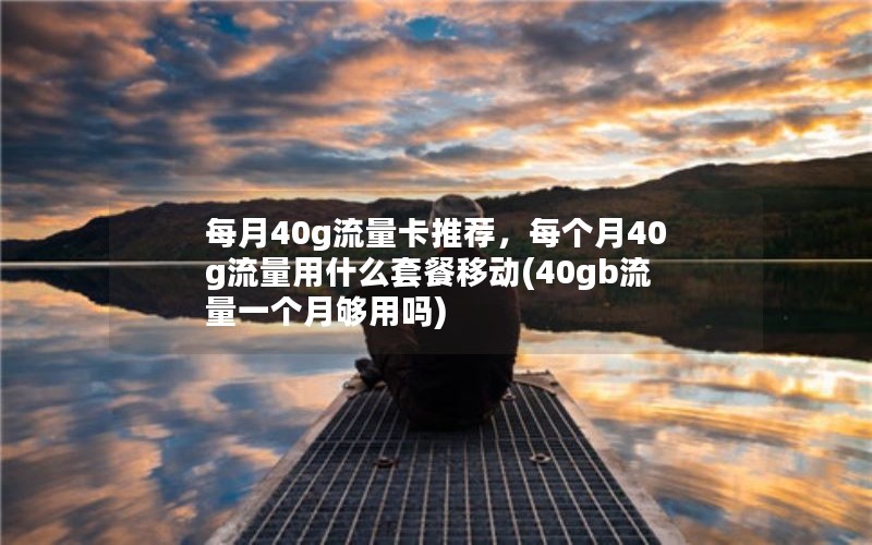 每月40g流量卡推荐，每个月40g流量用什么套餐移动(40gb流量一个月够用吗)