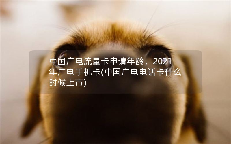 中国广电流量卡申请年龄，2021年广电手机卡(中国广电电话卡什么时候上市)