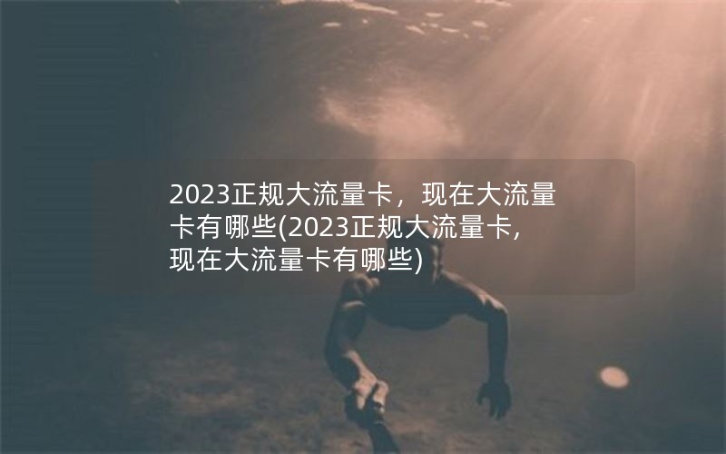 2023正规大流量卡，现在大流量卡有哪些(2023正规大流量卡,现在大流量卡有哪些)