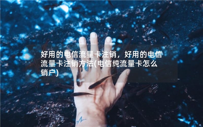 好用的电信流量卡注销，好用的电信流量卡注销方法(电信纯流量卡怎么销户)