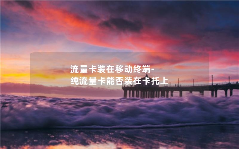 流量卡装在移动终端-纯流量卡能否装在卡托上