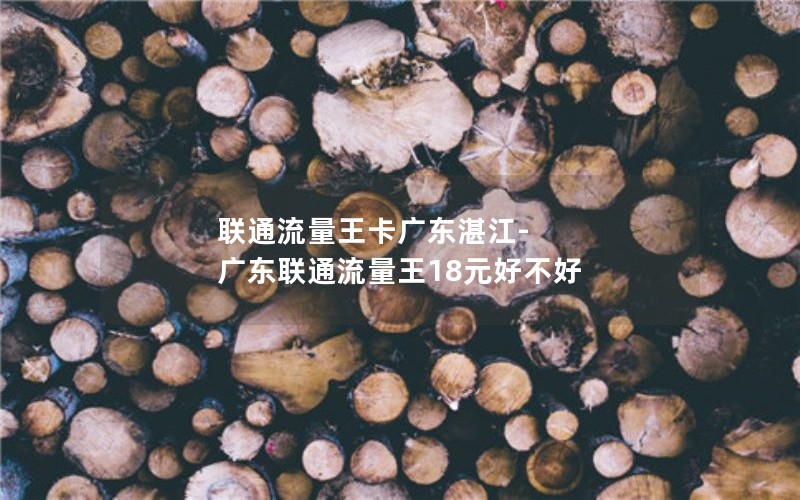 联通流量王卡广东湛江-广东联通流量王18元好不好