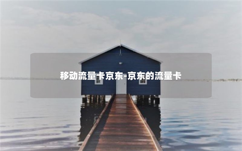 移动流量卡京东-京东的流量卡