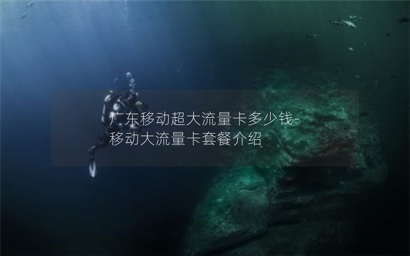 广东移动超大流量卡多少钱-移动大流量卡套餐介绍