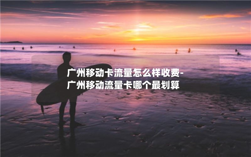 广州移动卡流量怎么样收费-广州移动流量卡哪个最划算