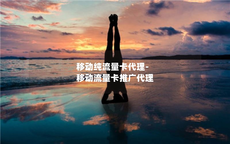 移动纯流量卡代理-移动流量卡推广代理