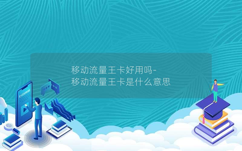 移动流量王卡好用吗-移动流量王卡是什么意思