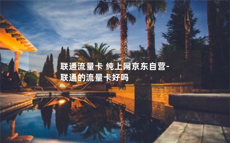 联通流量卡 纯上网京东自营-联通的流量卡好吗