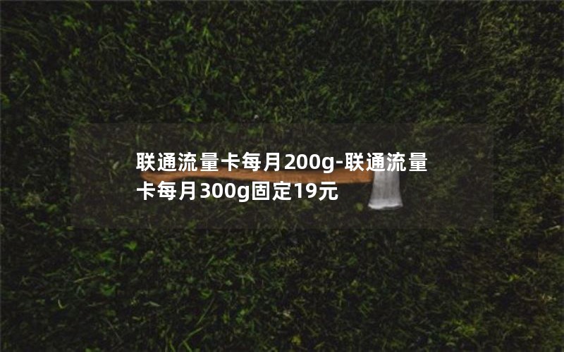 联通流量卡每月200g-联通流量卡每月300g固定19元