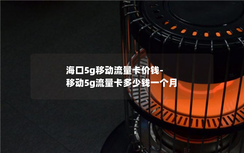 海口5g移动流量卡价钱-移动5g流量卡多少钱一个月