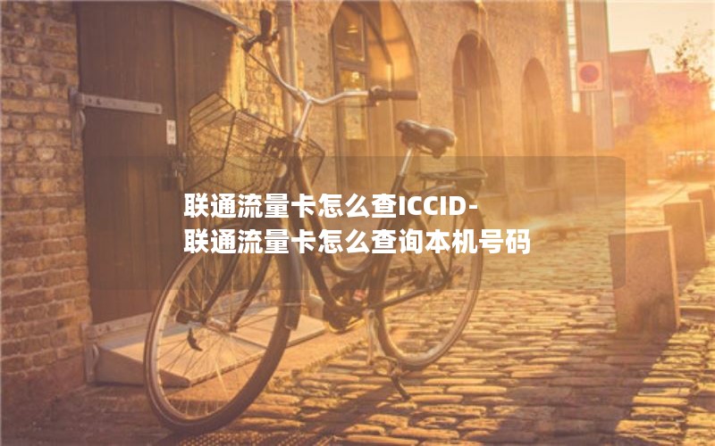 联通流量卡怎么查ICCID-联通流量卡怎么查询本机号码