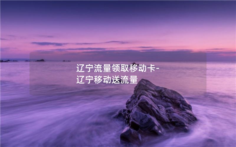 辽宁流量领取移动卡-辽宁移动送流量